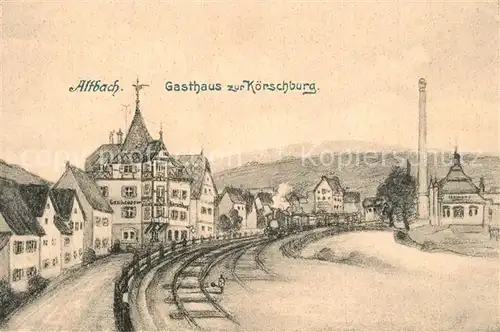 AK / Ansichtskarte Altbach_Esslingen Gasthaus zur Koerschburg 