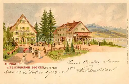 AK / Ansichtskarte Horgen_ZH Kurhaus Restauration Bocken Horgen_ZH