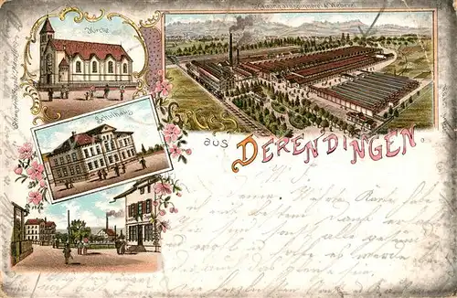 AK / Ansichtskarte Derendingen_SO Kirche Schulhaus Derendingen SO