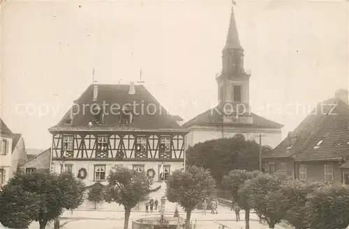 AK / Ansichtskarte Winzenheim_Wintzenheim_Elsass Rathaus Fachwerkhaus Brunnen  