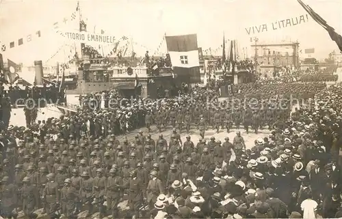 AK / Ansichtskarte Italien Marine Vittorio Emanuele Hafen Italien