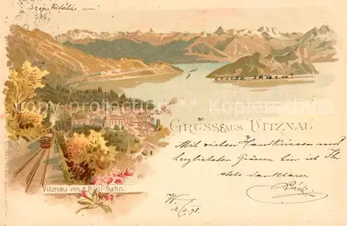 AK / Ansichtskarte Vitznau Panorama Rigi Bahn Vitznau