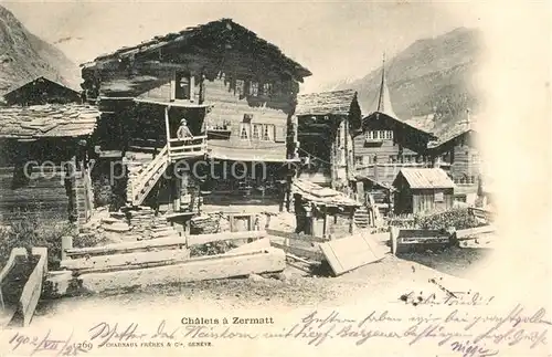 AK / Ansichtskarte Zermatt_VS Chalets Zermatt_VS