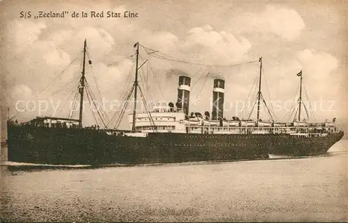 AK / Ansichtskarte Dampfer_Oceanliner S S Zeeland Red Star Line 