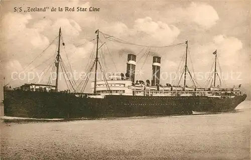 AK / Ansichtskarte Dampfer_Oceanliner S S Zeeland Red Star Line 