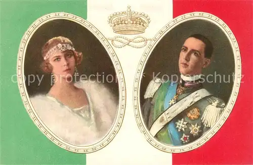 AK / Ansichtskarte Adel_Italien Principessa Maria Jose del Belgio Principe Umberto di Piemonte  Adel Italien