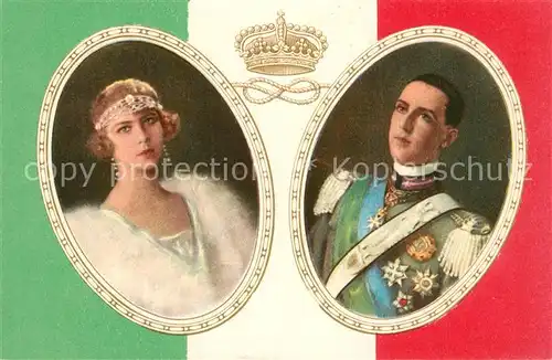 AK / Ansichtskarte Adel_Italien Principessa Maria Jose del Belgio Principe Umberto di Piemonte Adel Italien