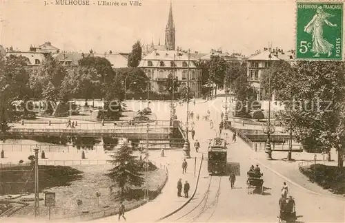 AK / Ansichtskarte Strassenbahn Mulhouse Entree en Ville 