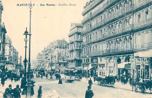 AK / Ansichtskarte Strassenbahn Marseille Rue Noailles  