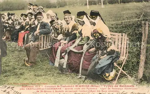 AK / Ansichtskarte Saint Girons_Ariege Concours de costumes Types de Bethmale Trachten Saint Girons Ariege