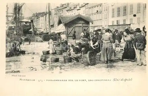 AK / Ansichtskarte Marseille_Bouches du Rhone Poissonnieres sur le port  Marseille