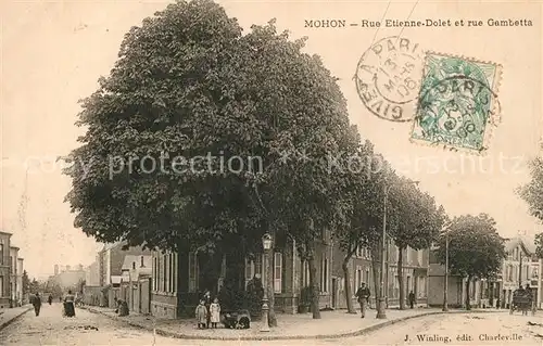 AK / Ansichtskarte Mohon_Morbihan Rue Etienne Dolet Rue Gambetta Mohon Morbihan