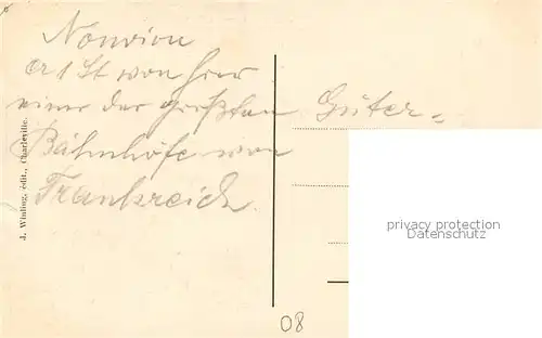 AK / Ansichtskarte Nouvion sur Meuse Lumes Triage Poste de formation  Nouvion sur Meuse