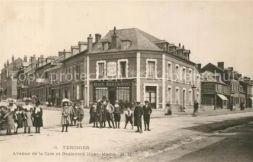 AK / Ansichtskarte Tergnier Avenue de la Gare Boulevard Henri Martin Tergnier