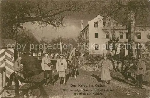 AK / Ansichtskarte Eydtkuhnen_Ostpreussen Bisherige Grenze Blick auf Kybarty Eydtkuhnen_Ostpreussen