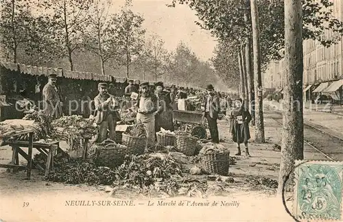 AK / Ansichtskarte Neuilly sur Seine Le Marche de l Avenue de Neuilly Neuilly sur Seine