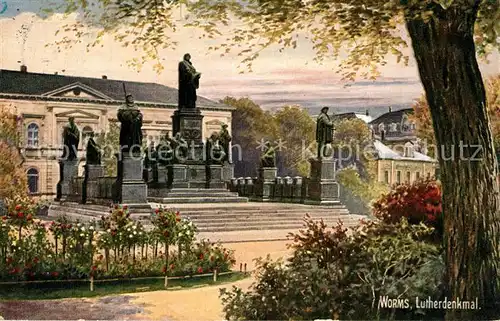 AK / Ansichtskarte Verlag_Wiedemann_WIRO_Nr. 1946 A Worms Lutherdenkmal 