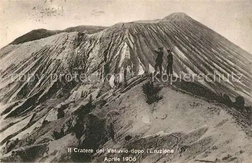 AK / Ansichtskarte Vulkane_Geysire_Vulcans_Geysers Cratere del Vesuvio 1906 