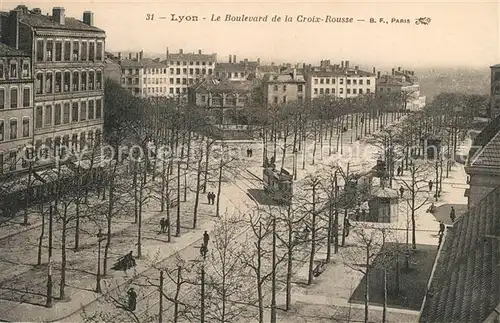 AK / Ansichtskarte Strassenbahn Lyon Boulevard de la Croix Rousse  