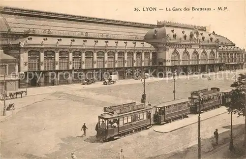 AK / Ansichtskarte Strassenbahn Lyon Gare des Brotteaux 