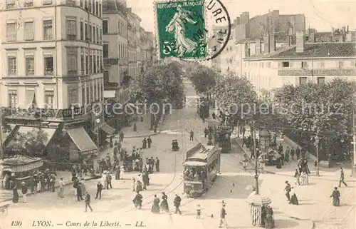 AK / Ansichtskarte Strassenbahn Lyon Cours de la Liberte 