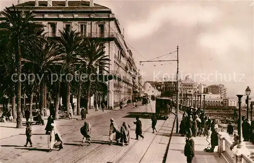 AK / Ansichtskarte Strassenbahn Alger Boulevard de la Republique Square Bresson  