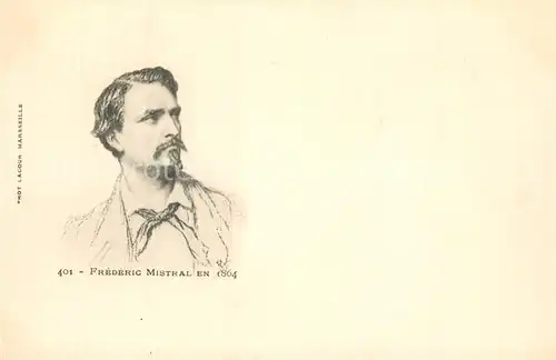 AK / Ansichtskarte Marseille_Bouches du Rhone Frederic Mistral en 1864 Portrait de l ecrivain Marseille