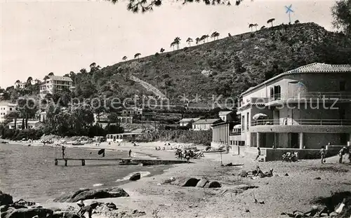 AK / Ansichtskarte Aiguebelle_Le_Lavandou La plage et l Hotel des Bains Cote d Azur 