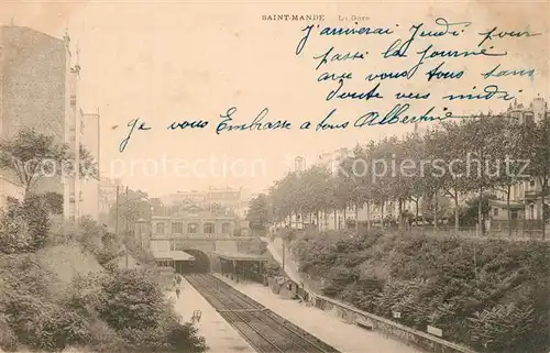 AK / Ansichtskarte Saint Mande_Val de Marne La Gare Saint Mande Val de Marne
