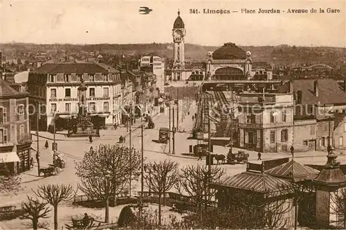 AK / Ansichtskarte Limoges_Haute_Vienne Place Jourdan Avenue de la Gare Limoges_Haute_Vienne