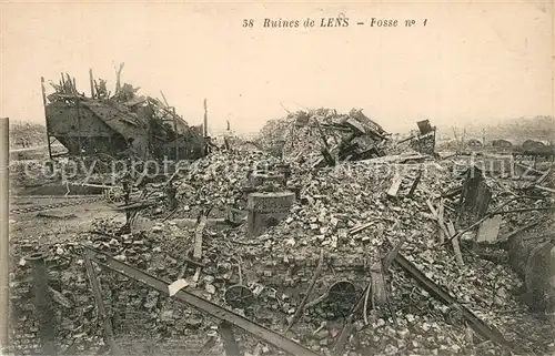 AK / Ansichtskarte Lens_Pas de Calais Ruines de la ville Grande Guerre Truemmer 1. Weltkrieg Lens_Pas de Calais