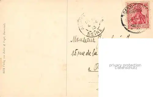 AK / Ansichtskarte Strassenbahn Darmstadt Paradeplatz 