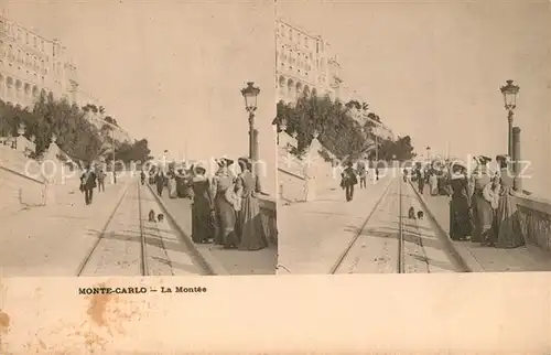 AK / Ansichtskarte Stereoscopkarte Monte Carlo Montee  Stereoscopkarte