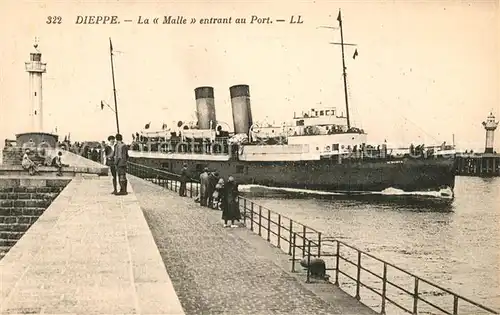 AK / Ansichtskarte Dampfer_Oceanliner La Malle Port Dieppe  