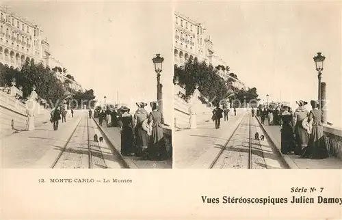 AK / Ansichtskarte Stereoscopkarte Monte Carlo Montee  Stereoscopkarte