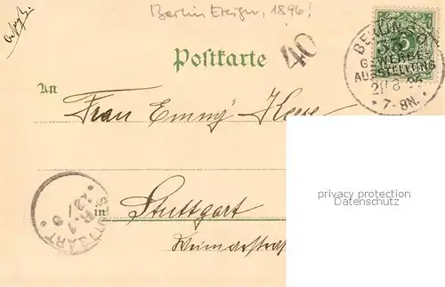 AK / Ansichtskarte Ausstellung_Gewerbe_Berlin_1896 Spandauer Strasse Gerichtslaube Spandauer Tor Br?cke Litho 