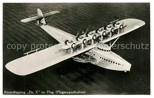 AK / Ansichtskarte Flugzeuge_Zivil Do. X Fliegeraufnahme 