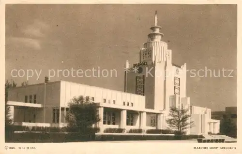 AK / Ansichtskarte Expositions_Worlds_Fair_Chicago_1933 Illnois Host Building  Expositions_Worlds