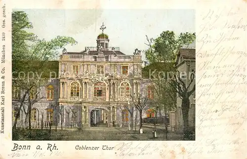 AK / Ansichtskarte Goldfensterkarte_Nr. 2439 Bonn Koblenzer Tor  