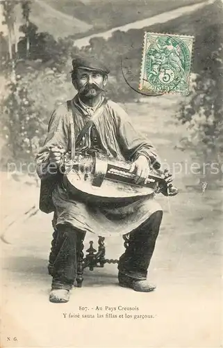 AK / Ansichtskarte Creuse_Departement Vieil homme Y faise sauta las fillas et los garcous 