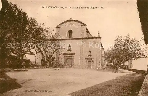 AK / Ansichtskarte Fayence Place Thiers Eglise Fayence