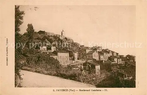 AK / Ansichtskarte Fayence Boulevard Gambetta Fayence