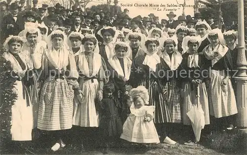 AK / Ansichtskarte Sables d_Olonne_Les Societe Chorale Mixte La Fauvette Sables d_Olonne_Les