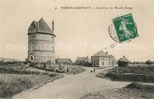 AK / Ansichtskarte Hersin Coupigny Carrefour du Moulin  Rouge Hersin Coupigny