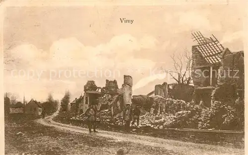 AK / Ansichtskarte Vimy Zerstoertes Dorf in WK1 Vimy