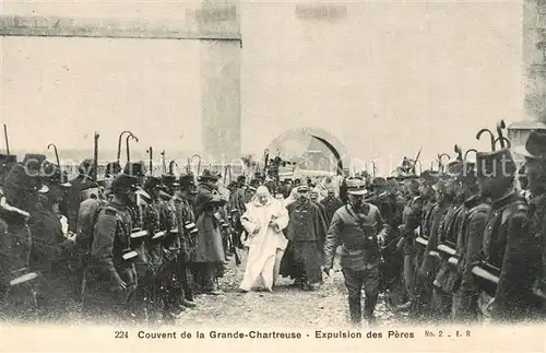 AK / Ansichtskarte La_Grande Chartreuse Expulsion des Peres La_Grande Chartreuse