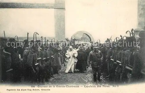 AK / Ansichtskarte La_Grande Chartreuse Couvent Expulsion des Peres La_Grande Chartreuse