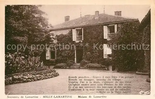 AK / Ansichtskarte Milly Lamartine Maison de Lamartine Milly Lamartine