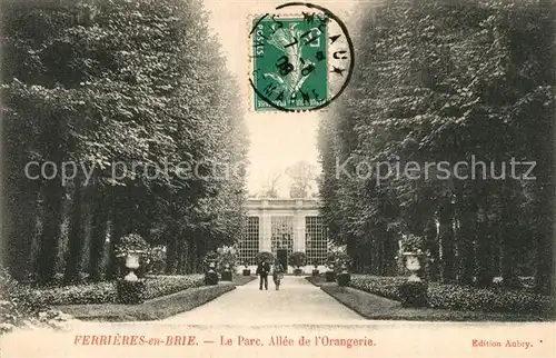 AK / Ansichtskarte Ferrieres en Brie Parc Allee de l Orangerie Ferrieres en Brie