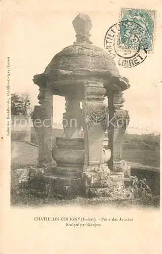 AK / Ansichtskarte Chatillon Coligny Puits des Arcades Sculpture de Goujon Chatillon Coligny